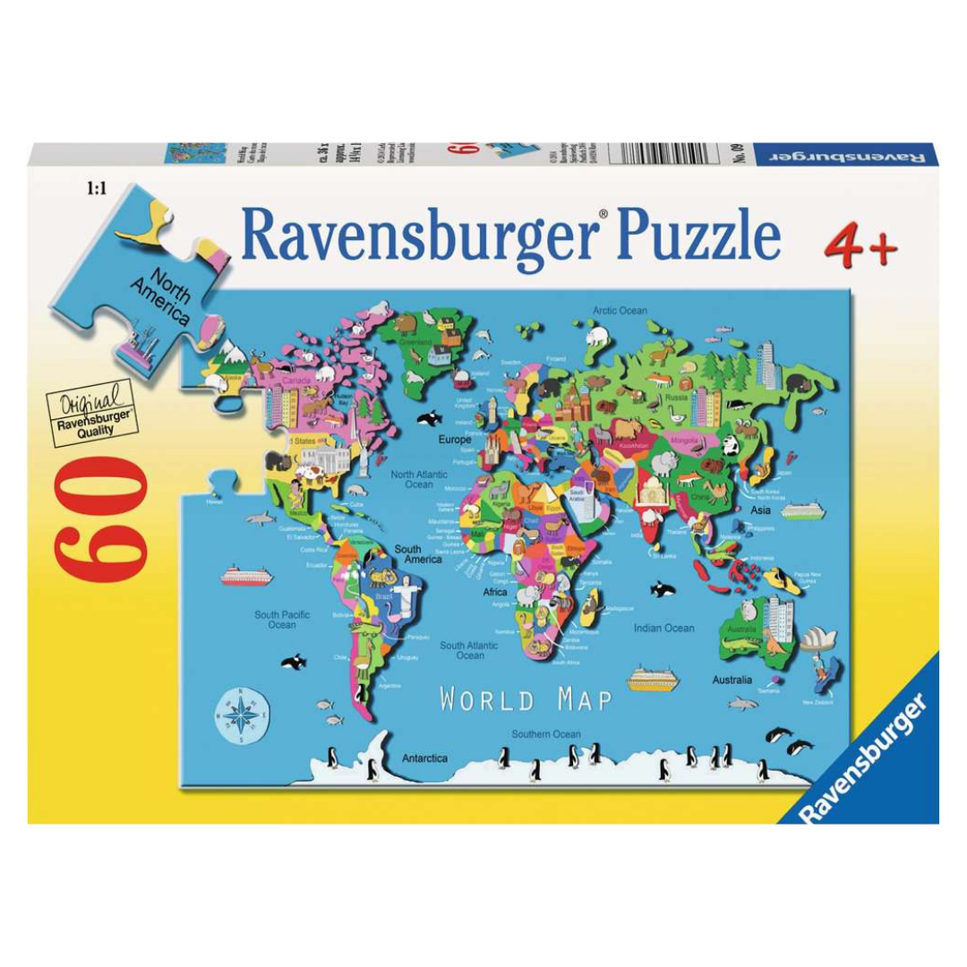 WORLD LANDMARKS MAP Brand New Ravensburger 200XXL Large Piece Jigsaw Puzzle 